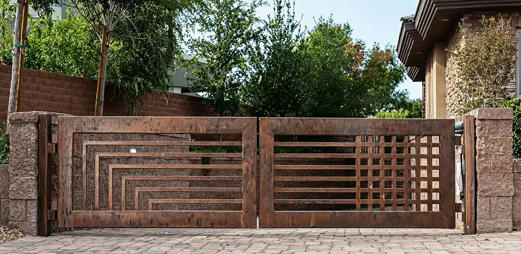 Custom driveway gate installation for a home entrance in Eugene, OR